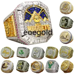Conjunto de anéis luxuosos para campeonato mundial de basquete, designer 14k, pepitas de ouro, jokic, anéis para homens, mulheres, diamante, estrela, joias