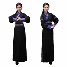 Forntida kinesisk kostym Men scenprestanda för dynastin Hanfu Dr Dance Costume Robe Chinese Tradeitial Dr 51Vh#