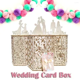 Impreza materiałów drewna łatwe do złożenia pudełka na kartę ślubną dobrze zaprojektowany wzór pamiątki pamiątki ciesz się zabawą różą