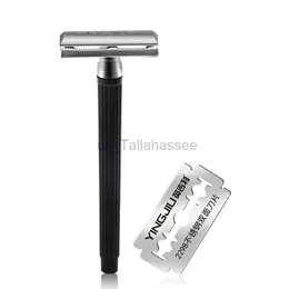 Electric Shavers 1 Razor Handle + 1 Razor Men Shaving Classic Manual Shaver Double Edges Safety Razors Metal Traditional Shaver 240329