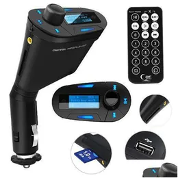 Kit audio Lcd per auto Lettore Mp3 Stereo Caricatore wireless Trasmettitore Fm Caricabatterie USB Adattatore Wma Sd Slot per scheda Mmc Drop Delivery Automobi Otohg