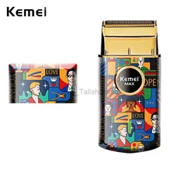 Electric Shavers Kemei Uno Cordless Single Foil Shaver StyleCraft Graffiti Professional Lithium ion Razor Super Close Cutting WITH NO IRRITATION 240329