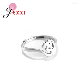 Anelli a grappolo Ago in argento sterling puro 925 OM Anello da dito per matrimonio Gioielli Fidanzamento Anelli ricordo Acero Inoxidable Mujer