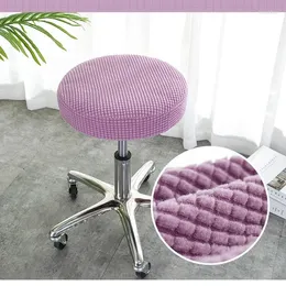 Sandalye, yuvarlak döner dışkı kapağı çubuğu sayaç güzelliği ve kuaförlük yastık koruma yemek odası