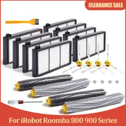 Szczotka boczna Glassnijder + Filtr HEPA + szczotka rolkowa dla IROBOT Roomba 800 860 870 880 890 900 960 980 Robot Cleaner Cleaning Clean