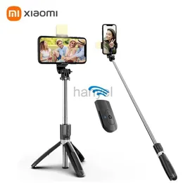 Selfie Monopiedi Smartphone Selfie Stick Wireless Bluetooth Treppiede portatile remoto con luce di riempimento Otturatore Supporto per telefono con telecomando 24329