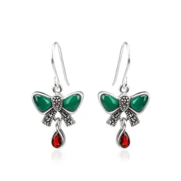 Dangle Chandelier Nova Calcedônia Bow-Tie Brincos 925 Sterling Sier Marcasite Eardrop para Drop Delivery Jóias Dhnzy