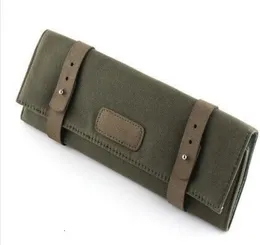مربعات مربعات Canvas Nylon Wax Wax Watch Bag Bag Bag Tools Watch Case Holder منظم الساعات العسكرية المحمولة مجوهرات Display5975784