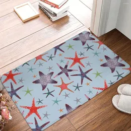 Badmattor Starfish Mat Sealife Nature Waterproof Toalett Kök duschrum Non Slip Foot Printed Badrum