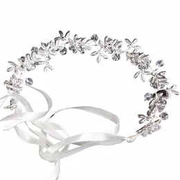 hot White Handmade Crystal Headdr Bridal Accories Wreath Bridal Headband Rhineste Floral Princ Wedding Accories W1Dt#