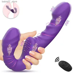 Other Massage Items Vibrants and female stimulators for lesbians wearing female false penises double penetration of clitoral and anal sex toys Q240329