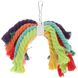 Other Bird Supplies Parrot Cotton Rope Gnawing Toys Plaything Parakeet Cage Swing Interesting Small