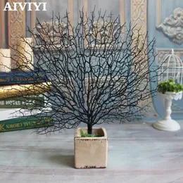 1pc Wedding Party Decoration Peacock Coral Branch Plastic Decorative Tree Dried Plants Branches Artificial Plant Wall Home Decor 240323