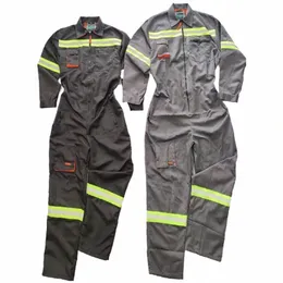 HI Vis Work Coverall CStructi Labour Working Overall Workshop Car Repairman Worker Jumpsuit Mechanical Work Suit Plus Size5xl 06wr#
