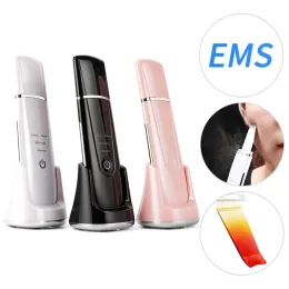 Lastoortsen EMS Ultrasonic Skin Scrubber Deep Face Cleaning Hine Peeling Gasnhead Remover Wireless Ładowanie twarzy Podnoszenie opieki termicznej