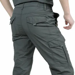 2024 pantaloni cargo tattici impermeabili all'aperto da uomo pantaloni cargo tattici traspiranti spessi casuali militari dell'esercito Lg pantaloni maschili Quick Dry P8Wy #