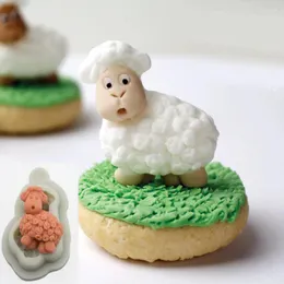 Baking Moulds Cartoon Sheep Shape Silicone Mold Lamb Alpaca Birthday Cake Decorating Tool Mould Gumpaste Fondant DIY