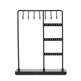 Caixas de armazenamento Mármore Jóias Display Stand Removível Desktop Brinco Colares Anéis Rack Durável