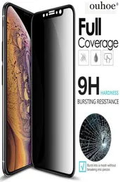 För iPhone 12 Pro X Xs Max XR Sekretess Temperat Glass Antispy Explosion Screen Protector för iPhone 7 8 Plus NEW9740801