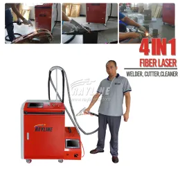 Lassers Factory Supply Handheld Fiber Rayline 4 i 1 lasersvetsning Laserrengöring Laser skärmaskin 1500W för metall