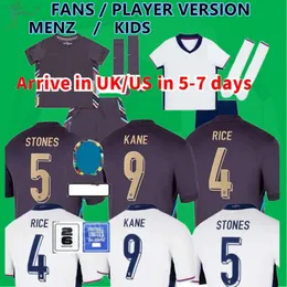 2425 Bellingham Home Away Soccer Courcer Coureys Rice Saka Foden Rashford Sterling Stones Grealish Kane Kids Fans Player Kit Football Shirt Kit