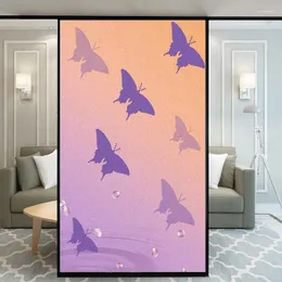 Window Stickers Butterfly Decorative Privacy Film Frosted Glass Sticker Heat Isolation Adhesive Coverings For Home