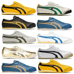 Japa Tiger Mexico 66S Lifestyle Seakers Wome Me Desigers Cavas Sapatos Preto Branco Azul Vermelho Amarelo Bege Baixo Traiers SLIP-ON Loafer BIRCH/GREEN