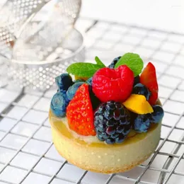 Baking Moulds 60x20mm Round Perforated Tart Ring 304 Stainless Steel Tartlet Mold Make Fruit Pie Egg