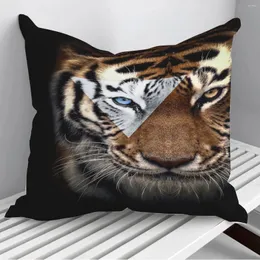 Kissen Angry Tiger Art Poster Wurfkissenbezug auf Sofa Home Decor 45 45 cm 40 40 cm Geschenk Kissenbezug Cojines Drop