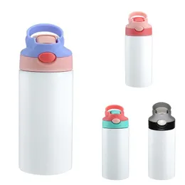 Xiaoliangzi Hot Sublimation Coating Suction Cup Children's Handle Sports Water Cup Double layer Stainless Steel Handle Insulation Cup