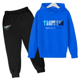 Trapstar Trainingsanzug für Kinder, neuer Designer-Herren-Hoodie-Pullover-Set, Herbst-/Winter-Pullover, lässiger Sportpullover, locker und bequem, 100 % Baumwolle, 7668