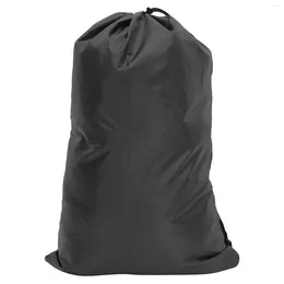 ランドリーバッグ折りたたみ式バスケットヘビーデューティーバックパックバッグキャンプトラベル大規模な衣類収納（黒）ストラップ洗浄ポータブル