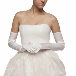 TopQueen Wedding Accory Lady Gloves Women Bridal Gloves Wedding LG Elbow Längd Finger Diydetakerbara ärmar Brud VM22 P6IR#