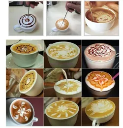 500pcs Barista Cappuccino 에스프레소 커피 장식 라떼 아트 펜 탬퍼 바늘 창조적 고품질의 멋진 커피 스틱 도구 240313