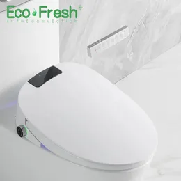 Ecofresh inteligente tampa de assento do toalete eletrônico bidé assento limpo e seco aquecimento wc inteligente tampa de assento do toalete assento infantil 240327