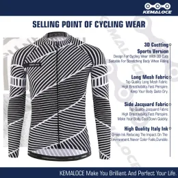 Kemaloce Herbst Full Sleeves Radsporttrikot Tragen Sie Sommermänner Fahrradhemden billig schnell trockenes Fahrrad Trikot Sport langes Radfahren Hemd Sport