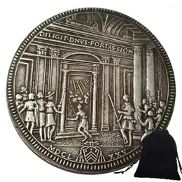 Dekorativa figurer Luxury Italy Lucky Church Praying Art Coin Lycka till minnesmynt/Pocket Party Memorial Gift Collection Bag