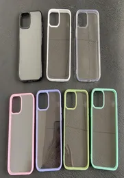 Mode akrylfodral matt tydlig telefonfodral transparent bakslagskydd för iPhone 12 mini pro max x xr xs6277609