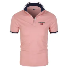 Yaz Men Sıradan Tasarımcı Baskı Kısa Kollu Tişört Erkekler Henley Yakası Polo Yüksek Kalite Adamları Tişörtleri Asya Boyut M-4XL