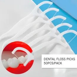 2024 100 PCS Dental Floss Dişleri Aralarında Temiz Seçimler Flosser Teencows Seyahat Taşınabilir fermuarlı torba tek kullanımlık diş fırçası