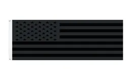 Bandiera americana nera 901.50 cm Bandiera ricamata in tessuto Oxford bandiera a strisce cucita9942482