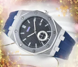 Orologi al quarzo di design con quadrante grande da uomo di lusso Orologi con movimento automatico da 42 mm Orologi in gomma inossidabile Orologio da polso con zaffiro impermeabile luminoso Regali