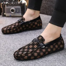 Skor körskor herrar loafers läder moccasin skor män lyx varumärke zapatos hombre casual cuero äkta designer skor män bona