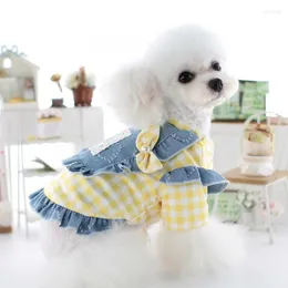 Vestuário para cães Moda Quente Pet Overcoat Vestido Maltese Garment Yorkies Cat Pomeranian Poodle Atacado Filhote de Cachorro Cães Roupas Dropship