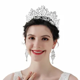 Rhineste Tiaras와 Crowns Crystal Bridal Wedding Hair Jewelry for Women Hair Accories 파티 신부 헤드 ​​피스 신부 들러리 x709#