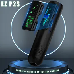 Caneta de tatuagem com bateria sem fio EZ Portex Geração 2S com pacote de energia portátil 1800mAh LED display digital para arte corporal 240322