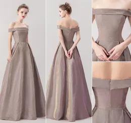 2019 الرائع البريق الرائع عاكس Prom Dresses صورة حقيقية قبالة الكتف Aline 2K19 Long Cheap في الأسهم المخصصة Made Even2975352