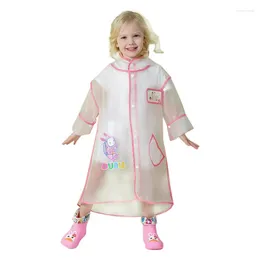 Raincoats Little Dino Kids Raincoat Cartoon Kindergarten Bebê Transparente para Escola Primária Meninos e Meninas Crianças