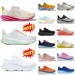 2024 Erkekler için yeni ürün koşu ayakkabıları kadın tasarımcı spor ayakkabılar clifton 9 bondi 8 üçlü siyah beyaz gri yaz şarkı kıyı gökyüzü erkekleri açık hava spor eğitmenleri