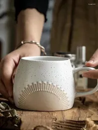 Kubki europejski ceramiczny duży kubek nordycki ins minimalistyczna wodoodporna spersonalizowana kawa kubka z subtelnymi wadami